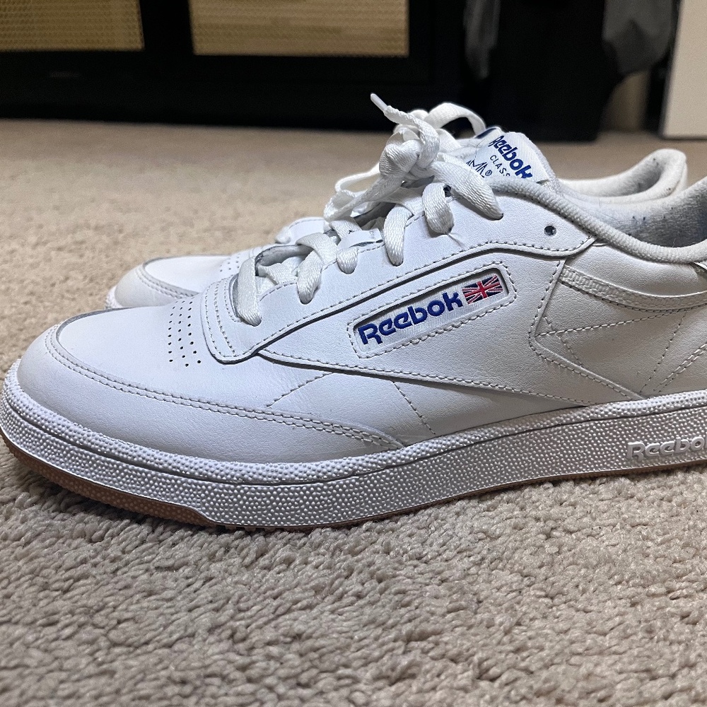 Reebok Club C 85 Shoes Mens 9.5 - White / Royal / Gum